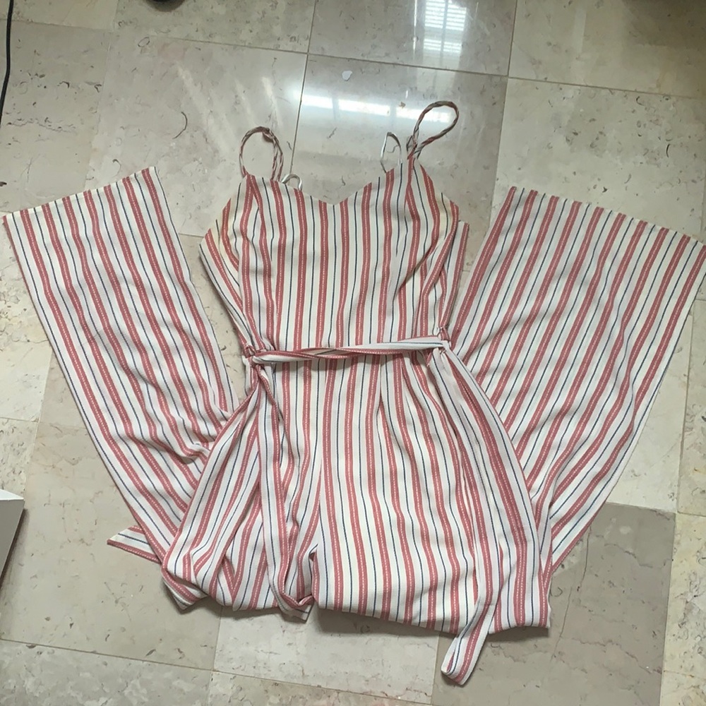 Pink And White Jumpsuit